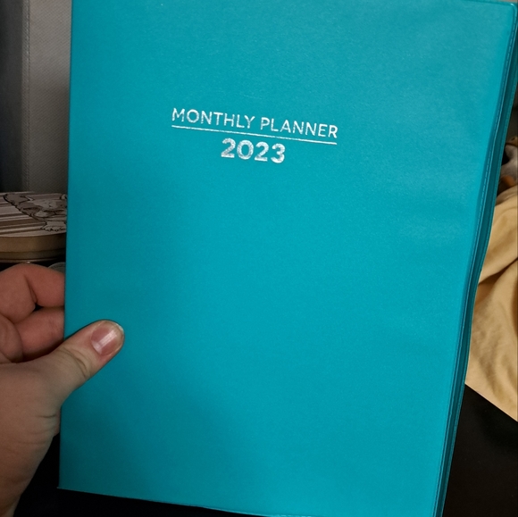 New 2pc aqua turquoise planner / journal set 2023 weekly & monthly - Picture 8 of 11